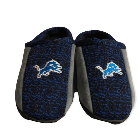 Detroit Lions Slippers Men’s Size 9-10 Blue‎ Slip On - Picture 2 of 9